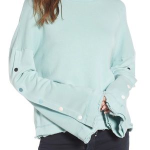 Splendid snap bell sleeve pullover